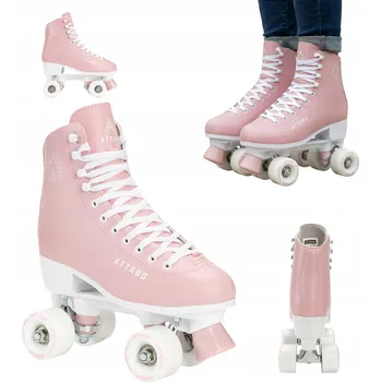 Kolečkové brusle Dámské Kolečkové Brusle ATTABO Serena růžové 39 LOŽISKA ABEC-3 BEZPEČNÉ BRZDĚNÍ