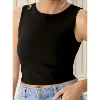 Dámská móda Sinsay - Crop top - černá - 3993Z-99X - 3993Z-99X-XXS
