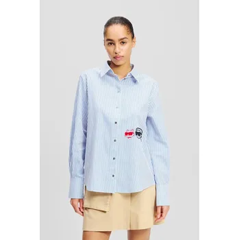 Bavlněná košile Karl Lagerfeld IKON A2W11032 modrá 05X, vel. 38