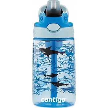 CONTIGO BLUE SHARKS hrnek lahev na pití láhev nekapající 420ml pro děti 2127476