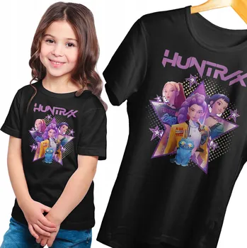 Chlapecké tričko Dětské tričko s potiskem Kpop Demon Hunters anime T-shirt Huntrix