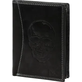 Peněženka Pánská peněženka Money Kepper CDD 5601 SKULL černá, šedá