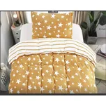 Mikroplyšové povlečení HVĚZDY béžové Rozměr povlečení: 70 x 90 cm | 140 x 200 cm