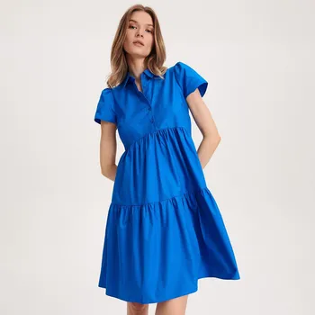 Dámské šaty Reserved - Košilové šaty - modrá - ZV287-55X - ZV287-55X-34