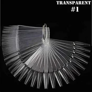 Přípravek na nehty Vzorník Nehtů – Vějíř Průhledná #2 (50 Tipů)