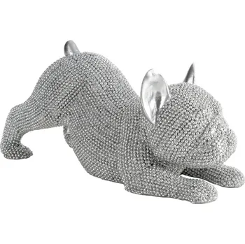 Váza DEKORAČNÍ POSTAVIČKA ELDO 19X8X9 CM STŘÍBRNÁ