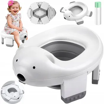 Nočník CESTOVNÍ NOČNÍK PRO DĚTI TRŮN NÁSTAVEC NA WC PŘENOSNÝ PRO VÝUKU