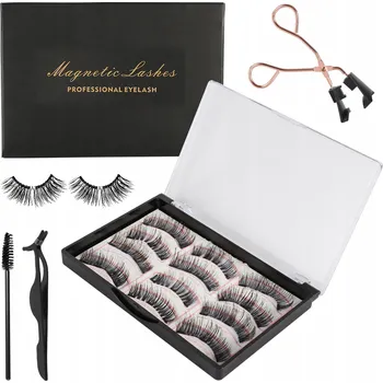 Umělé řasy UMĚLÉ MAGNETICKÉ ŘASY PŘIROZENÝ VZHLED S APLIKÁTOREM BEZ LEPIDLA 12 ks