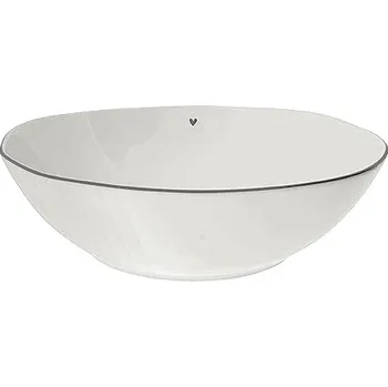 Bastion Collections Velká salátová mísa HEART in grey, 27x8cm b330079