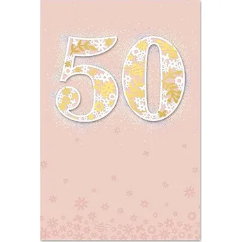 Ditipo Blahopřání - VÝROČÍ 50.tiny, glitr (přání DK) 6890284