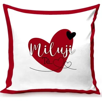 Polštář Nekupto Dárkový polštář - MILUJI TĚ, 30x30cm 7760100