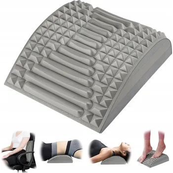 Polštář ORTOPEDICKÝ POLŠTÁŘ Z EVA MATERIÁLU PRO ZÁDA, PAS, KRK, ZMÍRŇUJE BOLEST, ŠEDÝ