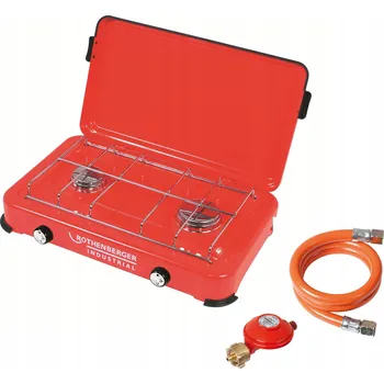 Turistický vařič ROTHENBERGER Plynový vařič pro venkovní použití, 2 hořáky, propan