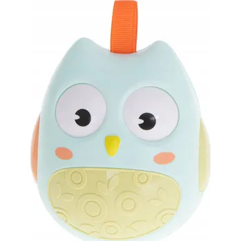 Hračka pro nejmenší Panáček vstaváček sova senzorická kiwajka modrá
