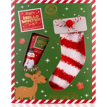 Kosmetická sada Accentra Hello Winter, dárková sada krému na nohy s ponožkami. k400276