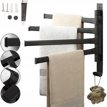 Držák na ručník KOUPELNOVÝ VĚŠÁK NA RUČNÍKY HÁČEK DRŽÁK NA ZEĎ KOVOVÝ DO KOUPELNY
