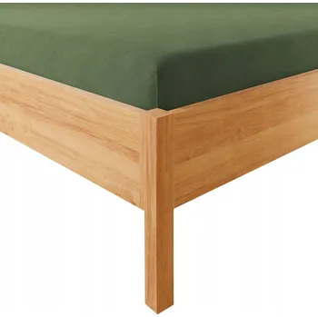 Prostěradlo PROSTĚRADLO 100% BAVLNĚNÉ S GUMOU 160x200 cm JERSEY ŠEDOZELENÉ