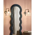 Nástěnná lampa černá železná skleněná stínidla světlo ložnice obývací pokoj moderní průmyslové Beliani