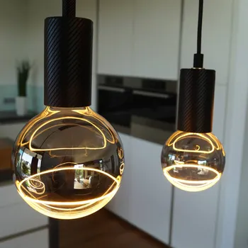 Segula závěsné světlo Alix Wave, E27, závěs 100 cm - Stříška – Ø 10 cm, výška 2,5 cm černá 1 x 57 W - Doprava zdarma