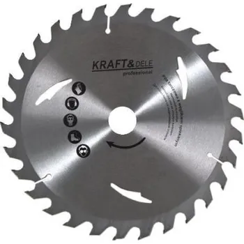 Pilový kotouč Kraft&Dele KD932, Víceúčelový pilový kotouč na dřevo | 230 mm, kalené zuby, karbidová špička, odolný proti teplotám, 30 zubů