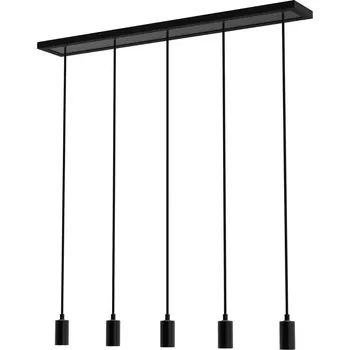 Segula závěsné světlo Madox 5X Wave, černé, ocel, E27 - Výška baldachýnu 2,5 cm černá 5 x 57 W - Doprava zdarma