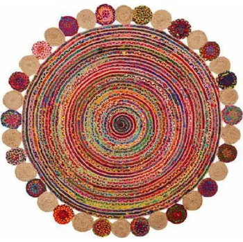 Dámské tričko Koberec DKD Home Decor Bavlna Vícebarevná Juta (200 x 200 x 1 cm)