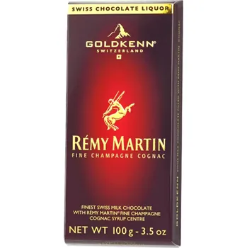 Čokoláda Goldkenn Mléčná čokoláda plněná koňakem Rémy Martin, 100 g