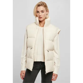 Dámská vesta Dámská vesta Puffer Vest whitesand Urban Classics krémová 2544510
