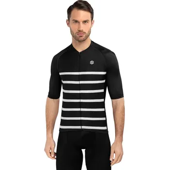 Cyklistické oblečení SIROKO Pánský cyklistický dres s krátkým rukávem M2 Moors Černá XS BÍLÁ|ČERNÁ