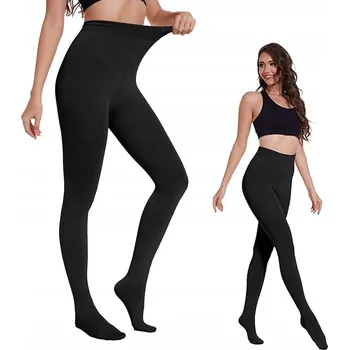 Dámské punčochy TEPLÉ PUNČOCHÁČE DÁMSKÉ ZIMNÍ SILNÉ, TEPELNĚ KRYCÍ, ČERNÉ L