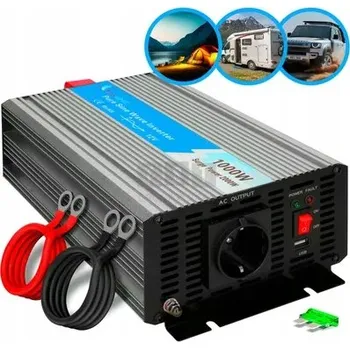 Měnič napětí Měnič Napětí napětí Extralink 12 V 1000 W čistý sinus s USB portem