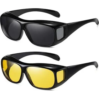 Sluneční brýle Verk HD Vision brýle pro řidiče černé/žluté 2 ks