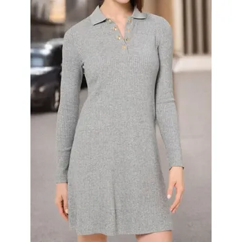 Dámské šaty Sinsay - Šaty - šedá - 163DF-09M - 163DF-09M-XL