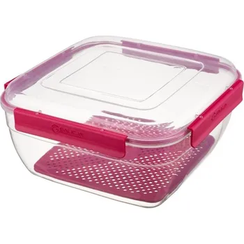 Dóza na potraviny Kvadratová dóza na potraviny 3480 ml hermetická se 4 klipy