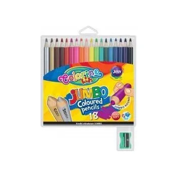 Kresba Pastelky Colorino kulaté Jumbo 18 barev + ořezávátko