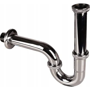 Sifon UMYVADLOVÝ SIFON TRUBKOVÝ KOVOVÝ KULATÝ OZDOBNÝ CHROM JANO