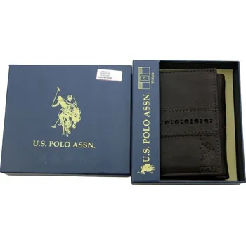 Muž hnědá kožená peněženka US Polo Assn.
