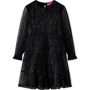 Dívčí šaty vidaXL Dětské šaty s dlouhým rukávem černé 92 [14882]