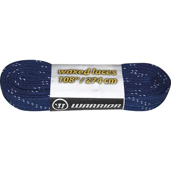 Tkaničky do bot Warrior Voskované hokejové tkaničky do bruslí 108"/274 cm, modré
