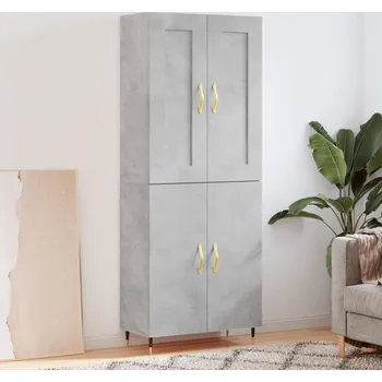Organizace kuchyně vidaXL Skříň highboard 69,5 x 34 x 180 cm kompozitní dřevo [3199539] Barva: Betonová šedá