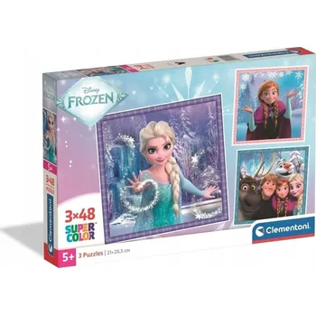Puzzle Puzzle 3 x 48 dílků. Super barvy. Ledové Království (Frozen)