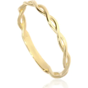 Prsten Zlatnictví Helios Proplétaný zlatý lesklý prsten