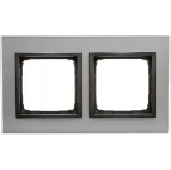 vypínač Dvojitý Rámeček Kontakt-simon stříbrný