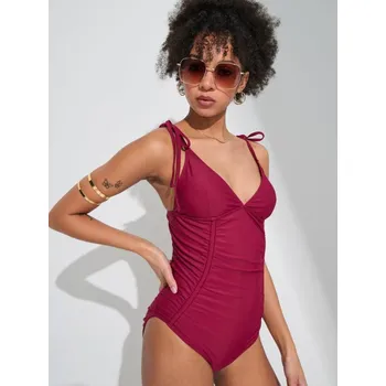 Dámské plavky Sinsay - Jednodílné plavky - burgundy - 773CX-53X - 773CX-53X-XL-2