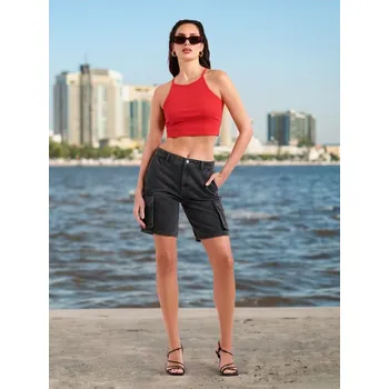 Dámské oblečení Sinsay - Džínové kraťasy - šedá - YZ716-90J - YZ716-90J-38-1