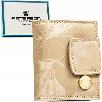 Peněženka Peterson peněženka z pravé kůže béžová - dámská