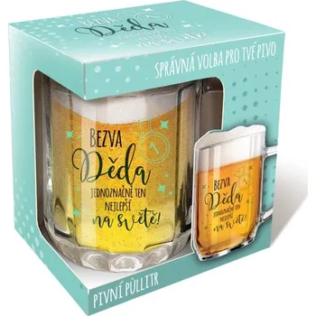 Sklenice Nekupto DC7 Pivní půllitr BEZVA DĚDA d020033