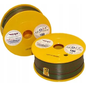 elektrický kabel Kabel LGY/H05V-K 1,00 mm2 100m Hnědo-Zelený