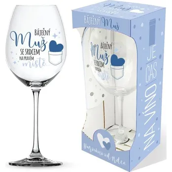 Sklenice Nekupto DC7 Sklenka na víno BÁJEČNÝ MUŽ d430027