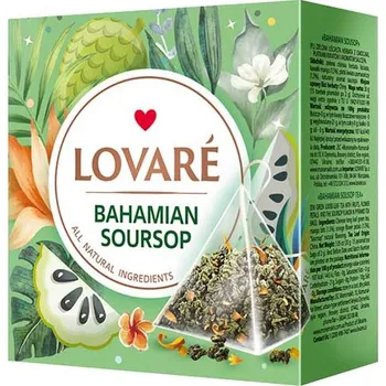 Čaj LOVARÉ 15 pyramidek BAHAMIAN SOURSOP, zelený čaj 7310083